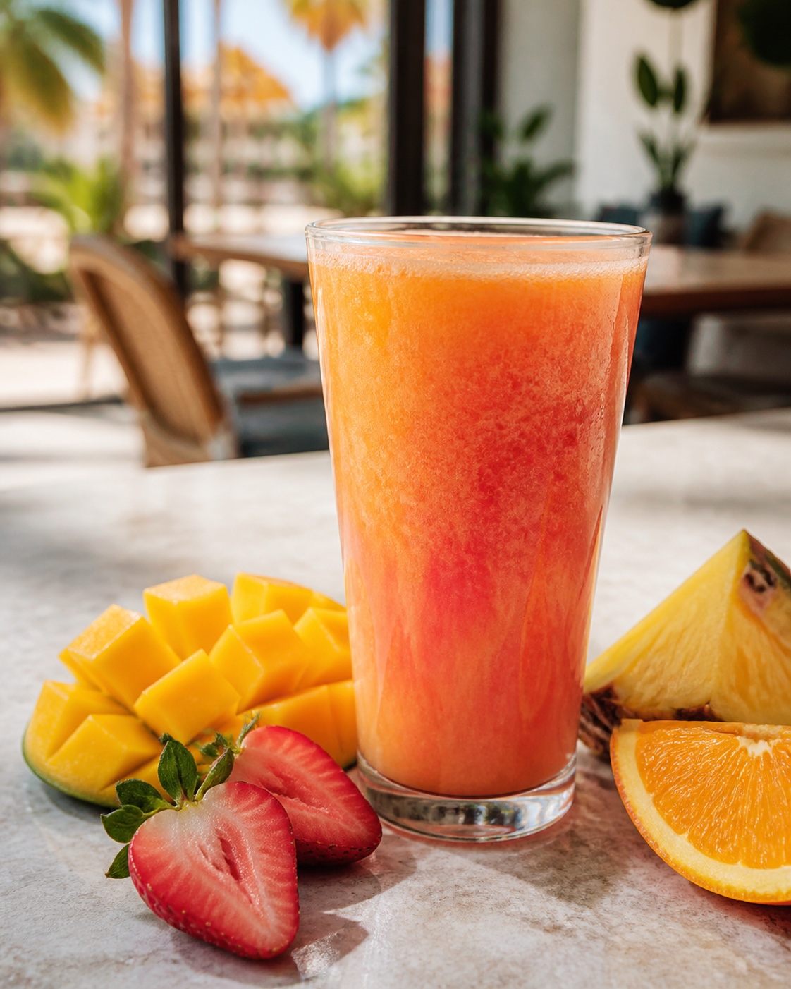 Zumo de fruta personalizable representativo