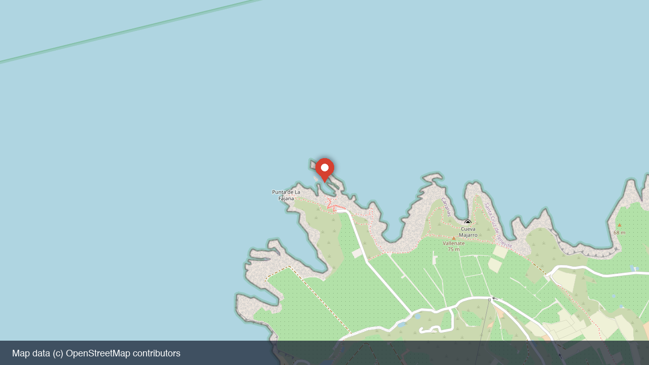 Map view centered on Charco del Viento and the La Guancha coast.
