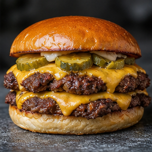 Ilustracja poglądowa: Podwójny smash burger