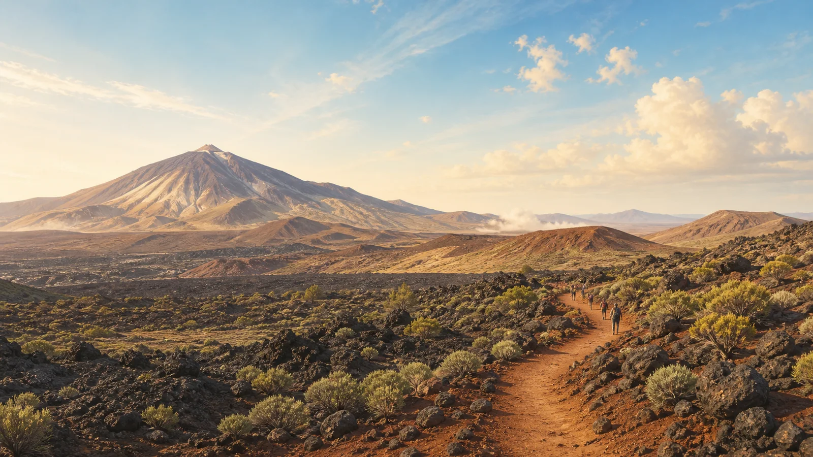 Illustrative PlayaGo experience scene for Caldera del Rey; not an exact route or safety condition image.