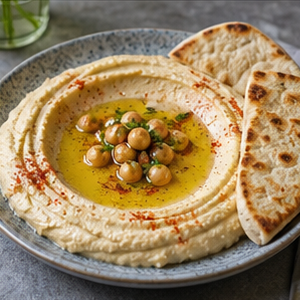 Ilustracja poglądowa: Domowy hummus