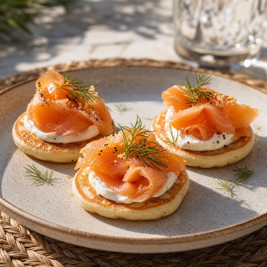 Mini Salmon Pancakes