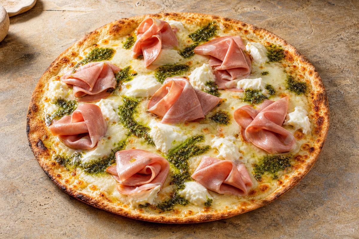 Mortadella special pizza