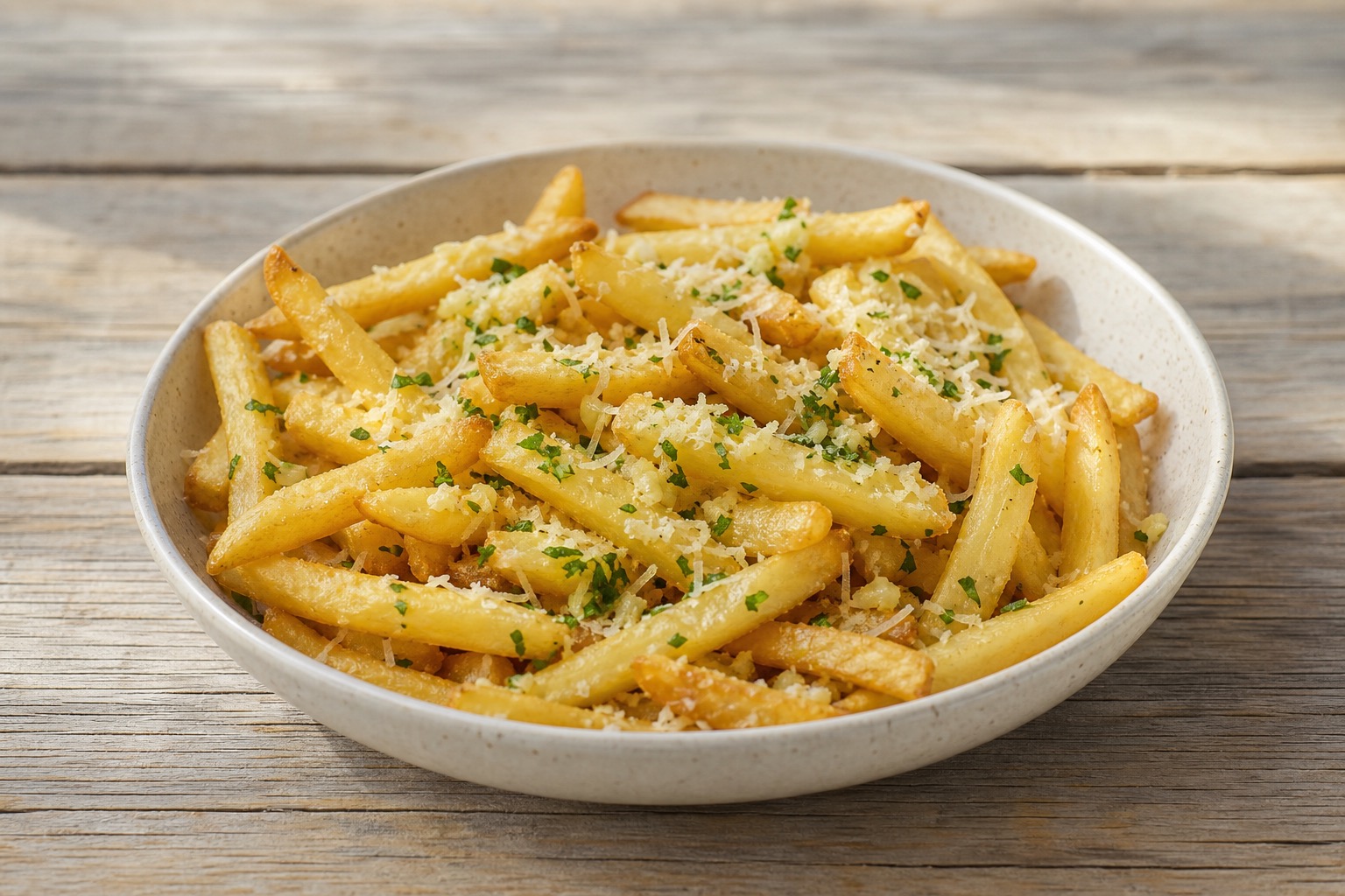 Garlic chips with Parmesan