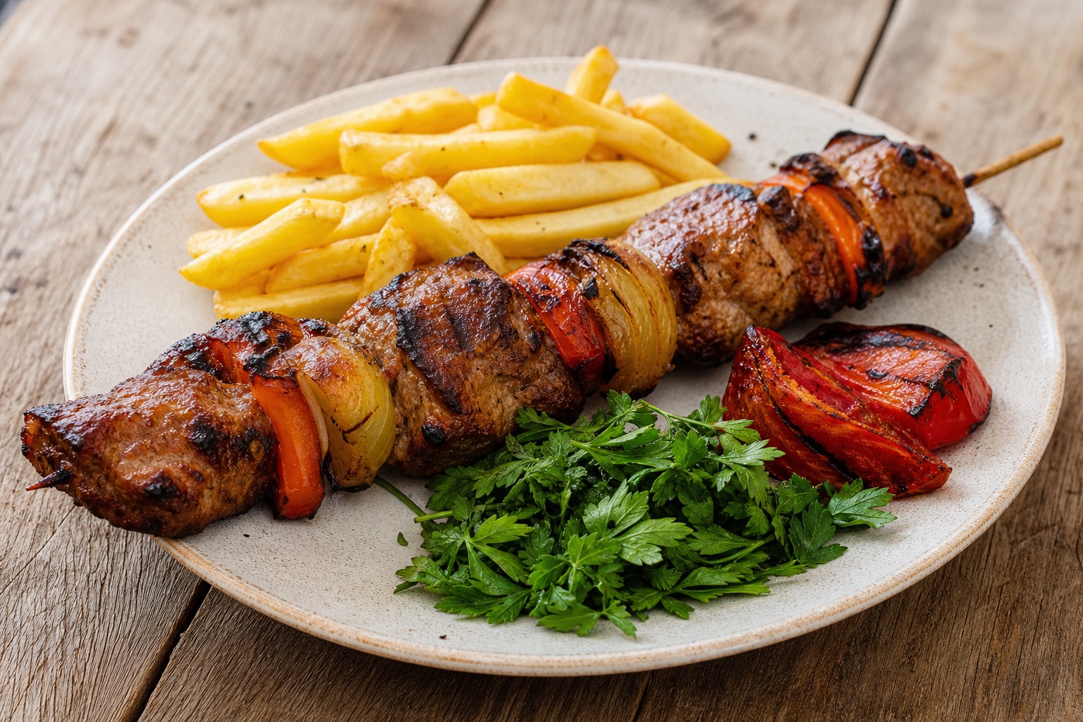 Turkish-style meat skewer