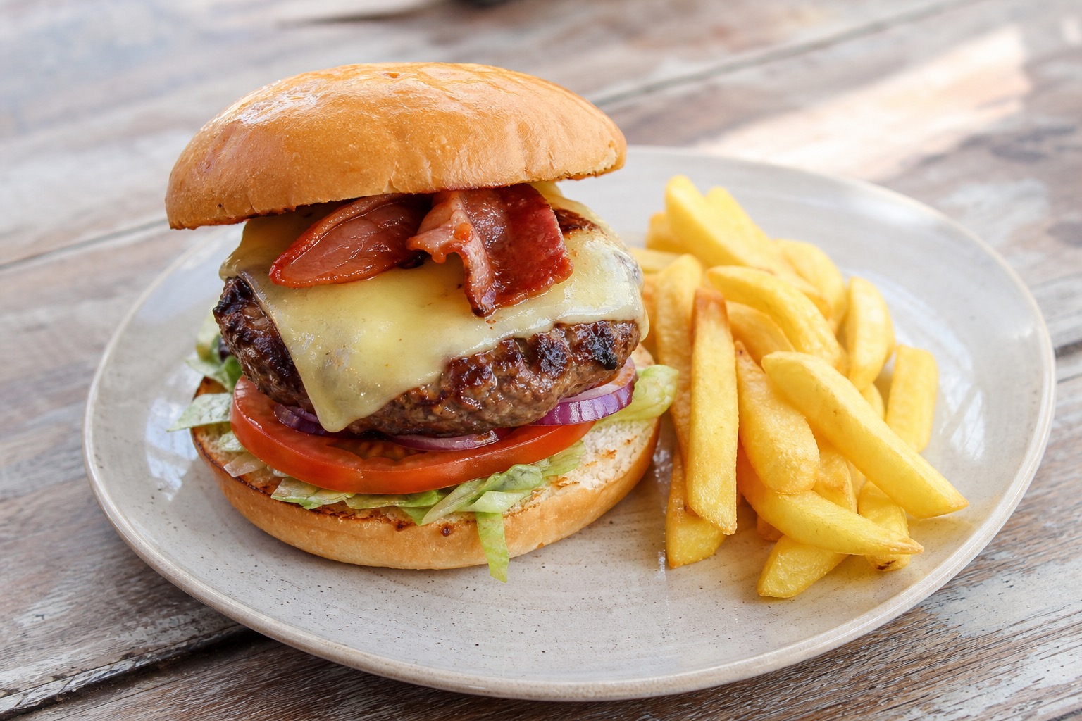 Cheese and bacon