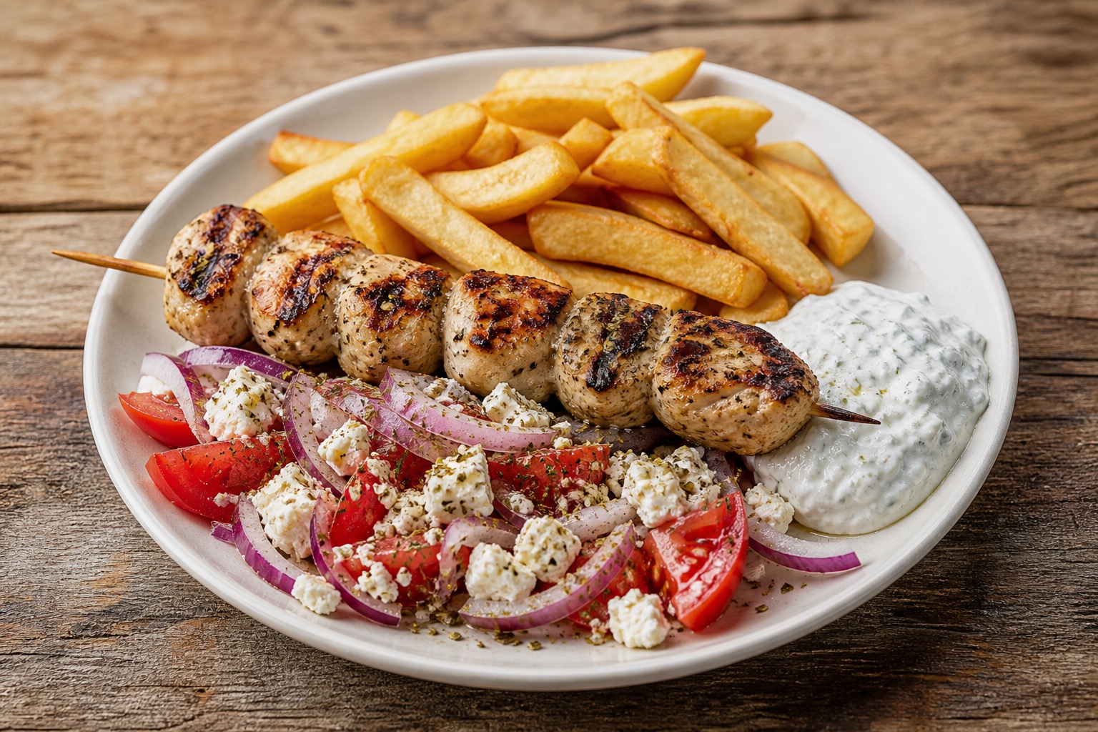 Greek chicken souflaki